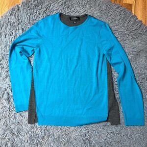 ST. JOHN 100% Wool Sweater Peacock Flint Melange Sweater Size M